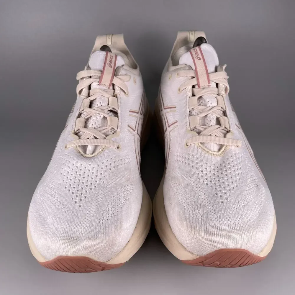 Asics Gel-Nimbus 26 Women's 10.5 White Running Sneakers Athletic Gym Shoe Casual